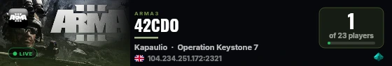42CDO live status badge