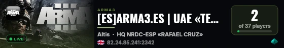 [ES]ARMA3.ES | UAE «TERCIO RAFAEL CRUZ» Sponsored byARMAHOSTS live status badge