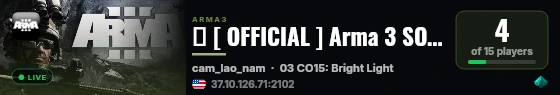 � [ OFFICIAL ] Arma 3 SOG Campaign USw 01 live status badge