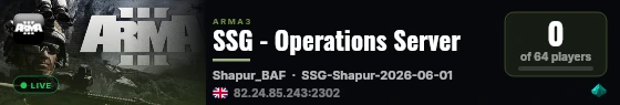 SSG - Operations Server live status badge