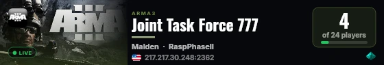 Joint Task Force 777 live status badge