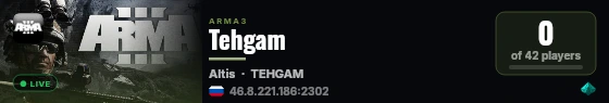 Tehgam live status badge