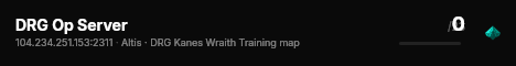 DRG Op Server live status badge