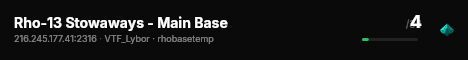 Rho-13 Stowaways - Main Base live status badge