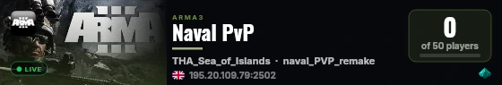 Naval PvP live status badge