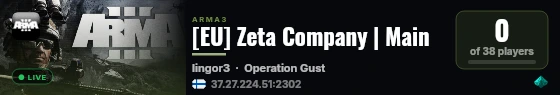[EU] Zeta Company | Main live status badge