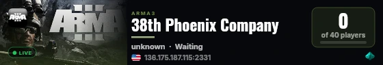 38th Phoenix Company live status badge