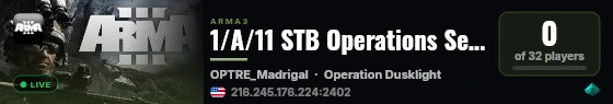 1/A/11 STB Operations Server live status badge