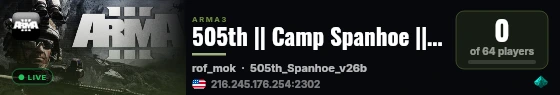 505th || Camp Spanhoe || https://discord.gg/505thpanthers live status badge