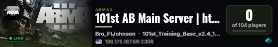 101st AB Main Server | https://discord.gg/101stab live status badge