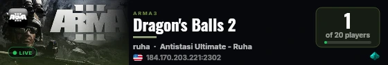 Arma 3 Server live status badge
