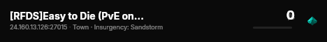 [RFDS]Easy to Die (PvE only, 6-12 enemies) live status badge