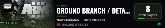GROUND BRANCH / DETACHMENT 4 live status badge