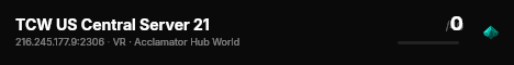 TCW US Central Server 21 live status badge