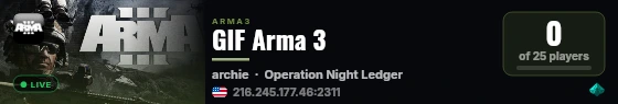 GIF Arma 3 live status badge