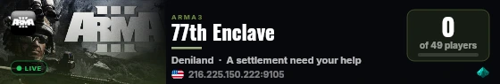 77th Enclave live status badge