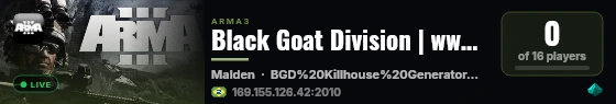 Black Goat Division | www.linktr.ee/blackgoatdivision live status badge