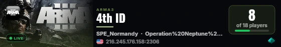 4th ID live status badge