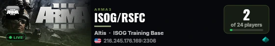 ISOG/RSFC live status badge