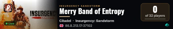 Merry Band of Entropy live status badge