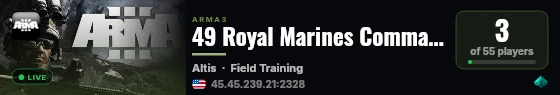 49 Royal Marines Commando | Main Server live status badge