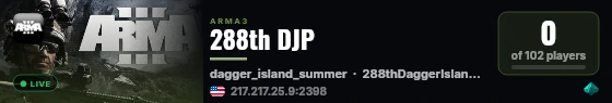 288th DJP live status badge