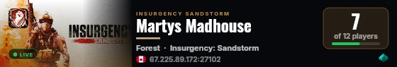 Martys Madhouse live status badge