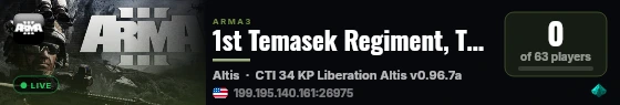 1st Temasek Regiment, TEST live status badge