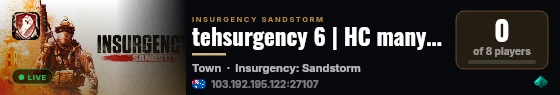 tehsurgency 6 | HC many bots, no bot respawns live status badge