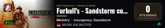 Furball's - Sandstorm coop 6-1 live status badge