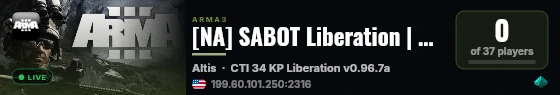 [NA] SABOT Liberation | S1 | discord.gg/Sg7ZZ4exs2 live status badge