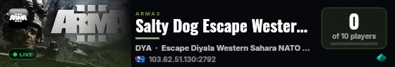 Salty Dog Escape Western Sahara DLC|Anizay|Duala|Diyala live status badge