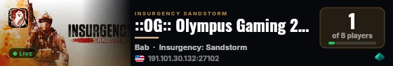 ::OG:: Olympus Gaming 2 - Medics - ISMC - 50 Bots - 20v1 live status badge