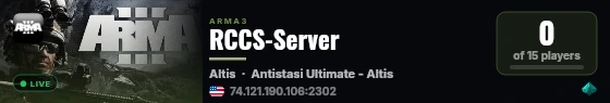 RCCS-Server live status badge