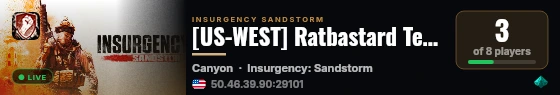 [US-WEST] Ratbastard Team Deathmatch - No Bots live status badge