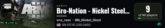 Bro-Nation - Nickel Steel - #3 live status badge