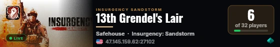 13th Grendel's Lair live status badge