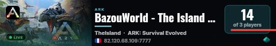 BazouWorld - The Island - (v361.7) live status badge