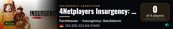 4Netplayers Insurgency: Blackstorm live status badge