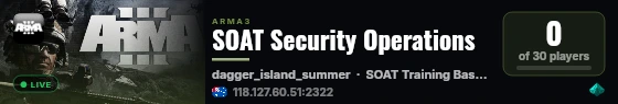 SOAT Security Operations live status badge