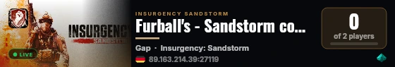 Furball's - Sandstorm coop 2-5 live status badge