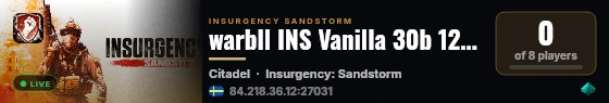 warbll INS Vanilla 30b 120hz Loadout Respawn live status badge