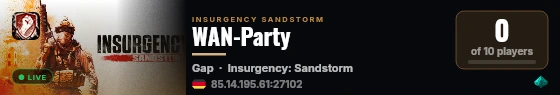 WAN-Party live status badge