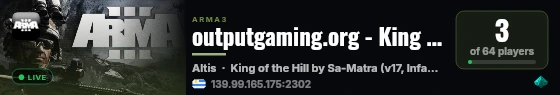 outputgaming.org - King Of The Hill - AU #1 Infantry live status badge