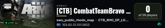 [CTB] CombatTeamBravo Server [AU/NZ] live status badge