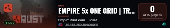 EMPIRE 5x ONE GRID | TRIO MAX | CUSTOM MAP | 1 GRID live status badge