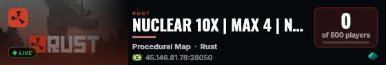 NUCLEAR 10X | MAX 4 | NO BPS | WIPE 20/08 live status badge