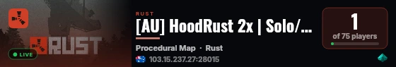 [AU] HoodRust 2x | Solo/Duo/Trio live status badge