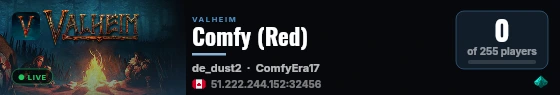 Comfy (Red) live status badge