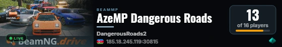 AzeMP Dangerous Roads live status badge